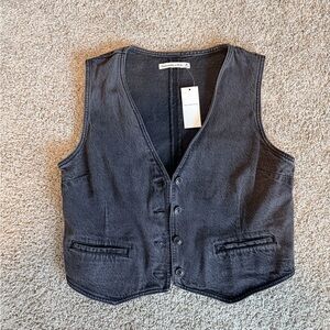 Black Denim Vest